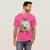 Let's Paw-ty カスタム Dog Photo Tシャツ (正面フル)