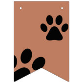 Let's Pawty Bunting Banner - Brown with Black Paws バンティングフラッグ (第2の旗)
