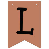 Let's Pawty Bunting Banner - Brown with Black Paws バンティングフラッグ (第3の旗)