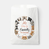 Let's Pawty Cat 5th Birthday | Custom Birthday Kid フェイバーバッグ (正面)