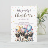 Let's pawty Dog birthday 招待状 (スタンド正面)