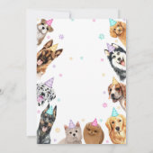 Let's Pawty Kitten Dog Puppy Birthday Invitation 招待状 (裏面)