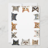 Let's Pawty Kitten Party Cat Birthday Invitation 招待状 (裏面)