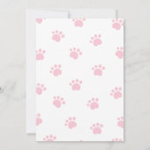 Lets Pawty Puppy Pawty Dog girl Birthday 招待状 (裏面)