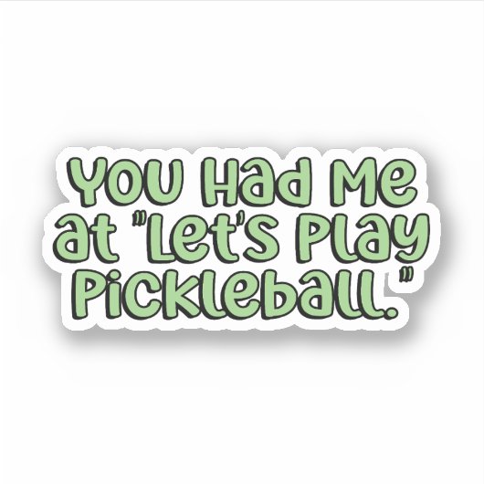 Let's Pickleballのグリーン遊に行った シール (正面)