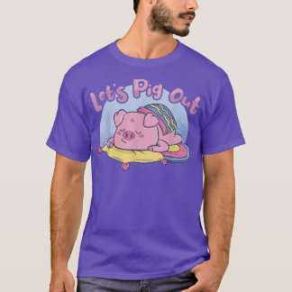 Let's Pig Out BBQ Pig Roast Barbecue Tシャツ
