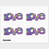 Let's Plant Love in The World 長方形シール (シート)