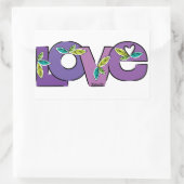 Let's Plant Love in The World 長方形シール (バッグ)