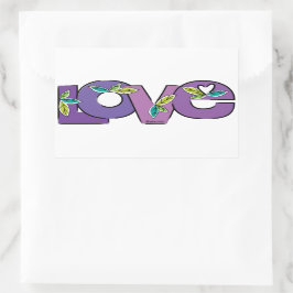 Let's Plant Love in The World 長方形シール