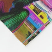 Lets Play - Green Dragon and Dinosaur フリースブランケット (角)