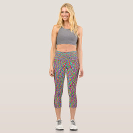 Let's Play High Waisted Capris カプリレギンス
