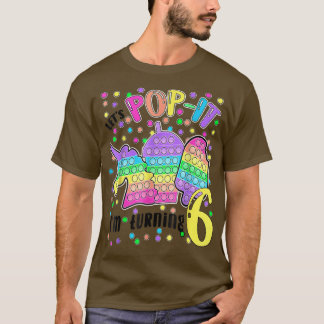 Let's Pop It I'm Turning 6 Colorful 6th Birthday G Tシャツ