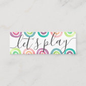 Let's Rainbow Playdate親遊ネットワーキングミニ コーリングカード (正面)