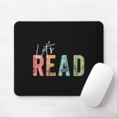 Let's Read Book Nerd Reading Book Lover Librarian  マウスパッド (マウス)