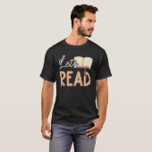 Lets Read Teacher Reading Books And Bookworm Libra Tシャツ (正面フル)