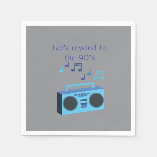 Let's rewind to the 90's スタンダードカクテルナプキン (正面)