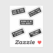 Let's Ride (Black)ステッカー シール (シート)