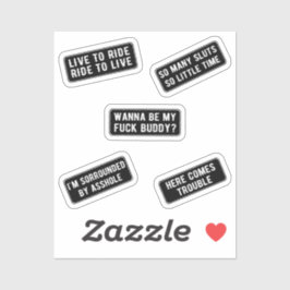 Let's Ride (Black)ステッカー シール