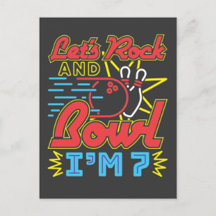 Let's Rock and Bowl I'm 7 ポストカード