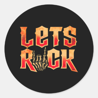 Lets Rock N Roll Guitar ラウンドシール