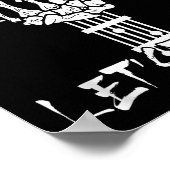 Lets Rock On Halloween Rock And Roll Skeleton Hand ポスター (角)