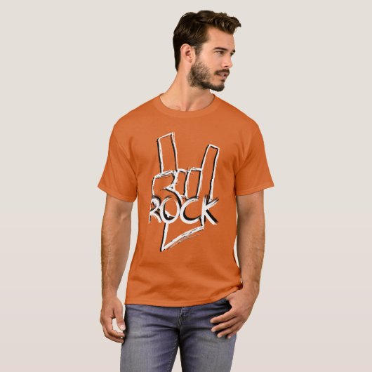 Lets rock Rock music Tシャツ (正面フル)