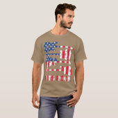 Lets Rock Rock n Roll Patriotic Guitar Music Tシャツ (正面フル)