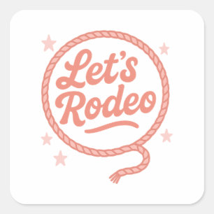 Let's Rodeo ウェスタン バチェロレッテ パーティーカウガール スクエアシール