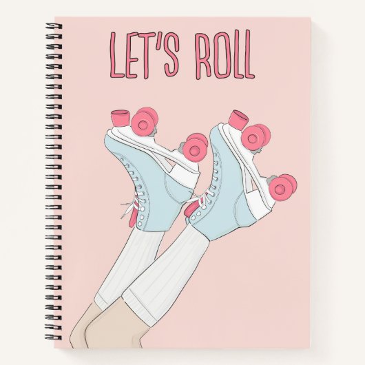 Let's Roll ローラー スケート ノートブック (正面)