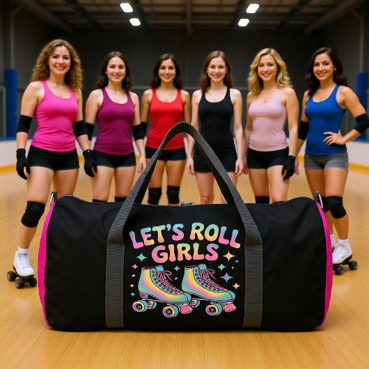 Let's Roll Girls Roller Skates ダッフルバッグ
