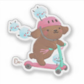 Let's Roll Illustration シール (正面)