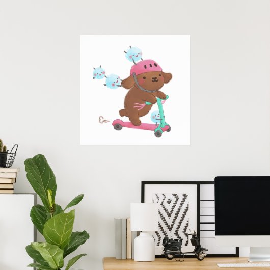 Let's Roll Illustration ポスター (ホームオフィス)