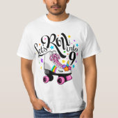 Lets roll into 9 Birthday. Unicorn, Roller skate  Tシャツ (正面)