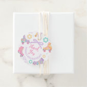 Lets Roll Roller Skate Groovy Birthday Thank you フェイバータグ (インサイチュ)