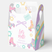 Lets Roll Roller Skate Retro Girl Birthday Pastel フェイバーボックス (オープン)