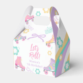 Lets Roll Roller Skate Retro Girl Birthday Pastel フェイバーボックス
