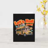 Lets Roll Slowly Funny School Sloth Welcome Back T カード (黄色い花)