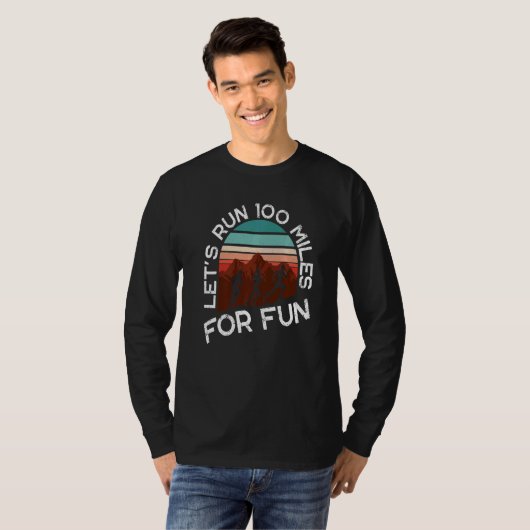 Let's Run 100 Miles For Fun Premium Tシャツ (正面フル)
