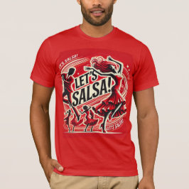 Let's Salsa」はっきりしたとSalsa Dance T-Shirt Tシャツ