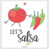 Lets Salsa Ballroom Tango Dancing Couple シール (シート)