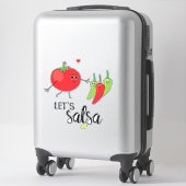 Lets Salsa Ballroom Tango Dancing Couple シール (スーツケース)