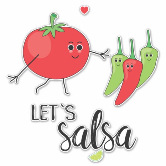 Lets Salsa Ballroom Tango Dancing Couple シール (正面)