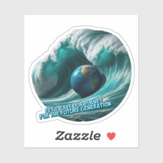 let's save our planet for the future generation シール