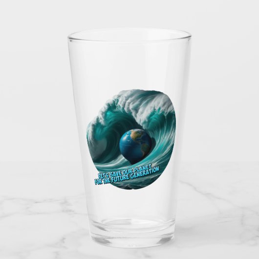 let's save our planet for the future generation タンブラーグラス (正面)