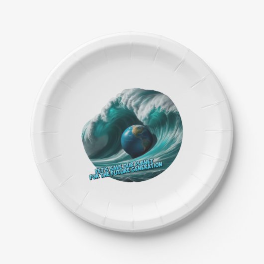 let's save our planet for the future generation ペーパープレート (正面)