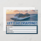 Let's Set Sail! Cruise Invitation シーズンポストカード (正面/裏面)
