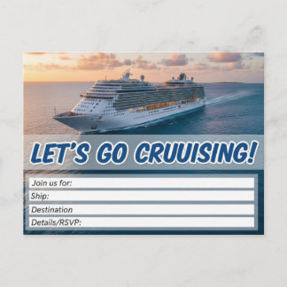 Let's Set Sail! Cruise Invitation シーズンポストカード