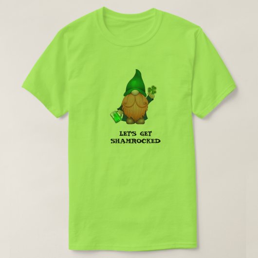 LET'S SHAMROCKED - St. Patrick's Day Tシャツ (デザイン正面)