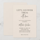 Let's Shower Them With Love | Boho Shower Bridal 招待状 (正面/裏面)