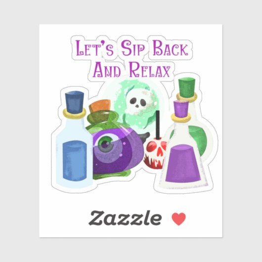 Let's Sip Back And - Halloweenポリラックスーション シール (シート)